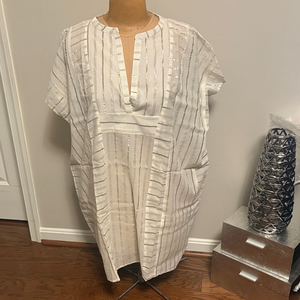Helen Jon Ivory and Metallic Mini Dress
